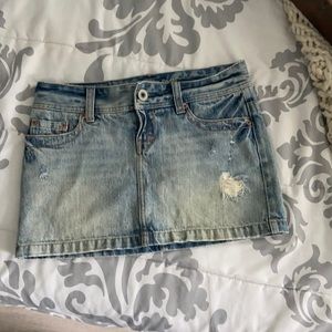 American eagle mini jean skirt size 0